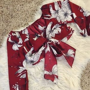 SHEIN tied up crop top